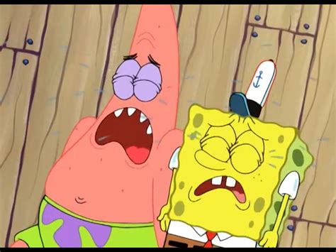 spongebob patrick crying.